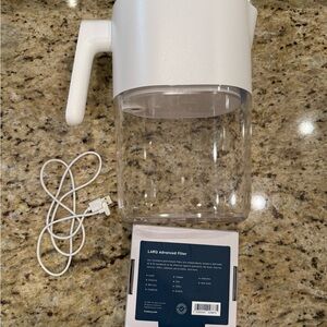 LARQ-White Water Pitcher with Clear Carafe, UV light, one filter